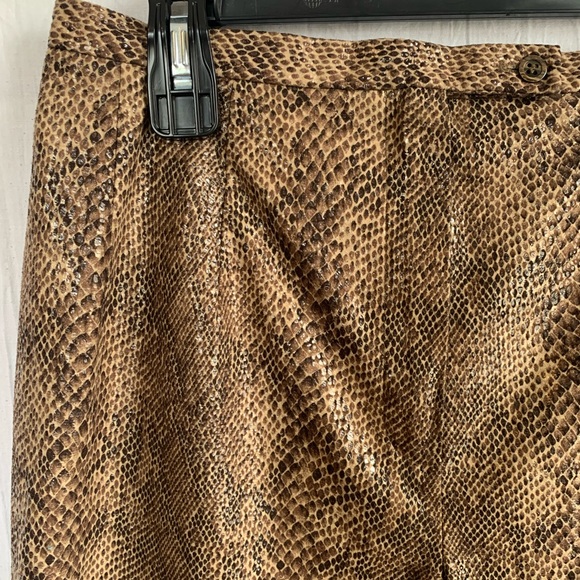 Vintage Harve Benard Benard Holtzman High Rise Women's Brown Faux Snakeskin - Picture 3 of 8
